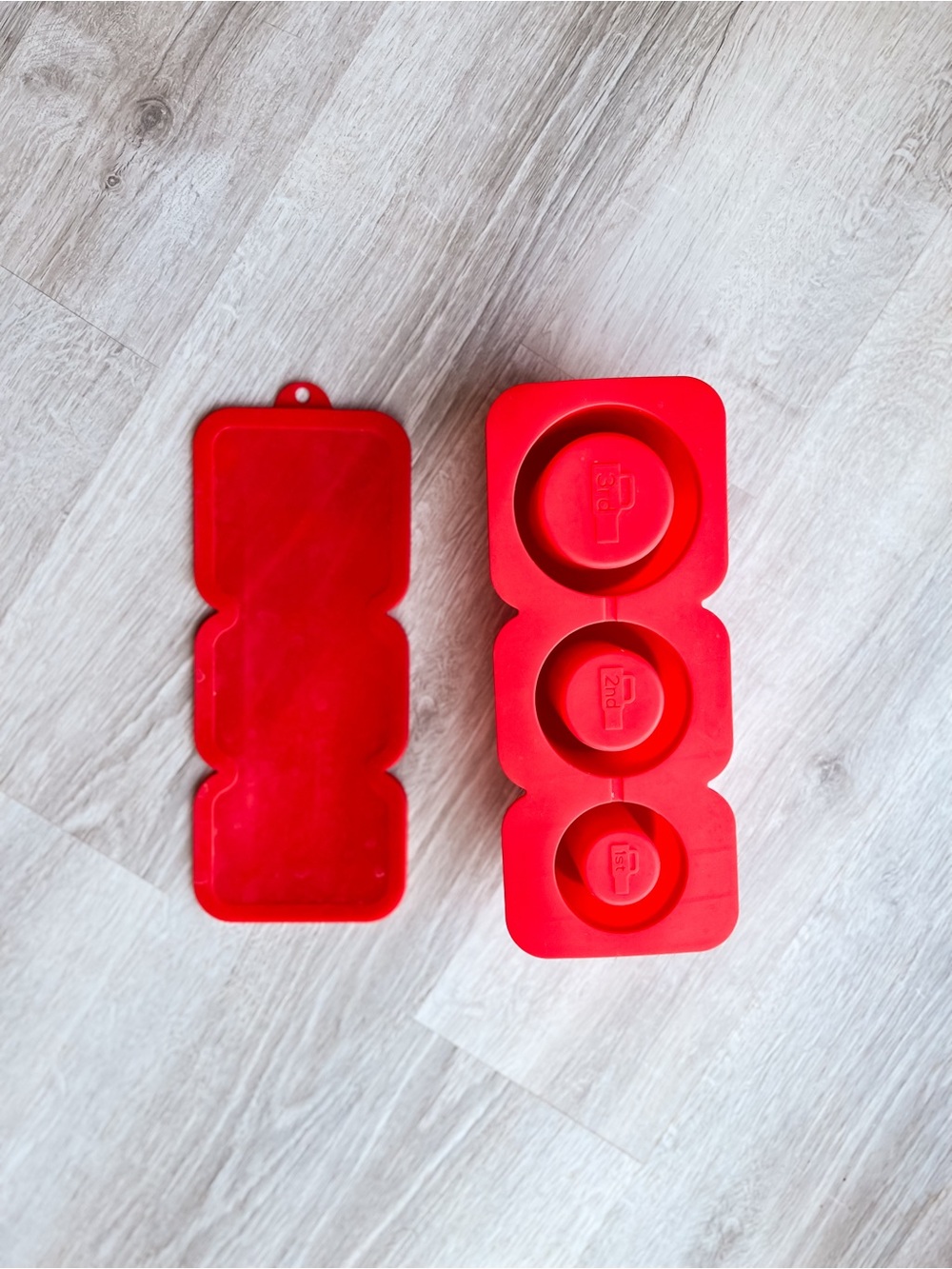 Red Silicone Three-Tier Ice Mold for Stanley Tumbler